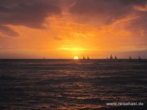 Sonnenuntergang in Waikiki auf O'ahu