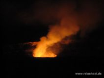 Volcanoes National Park auf Big Island bei Nacht