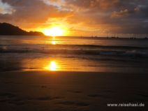 Sonnenuntergang in Hanalei auf Kauai