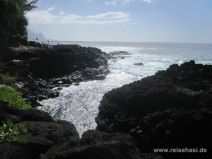 Beim Queen's Bath in Princeville auf Kauai