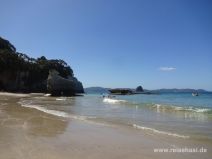 Am Strand bei der Cathedral Cove