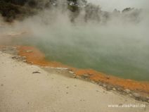 Wasserdampf über dem Champagne Pool