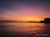 Sonnenuntergang in Waikiki auf Oahu